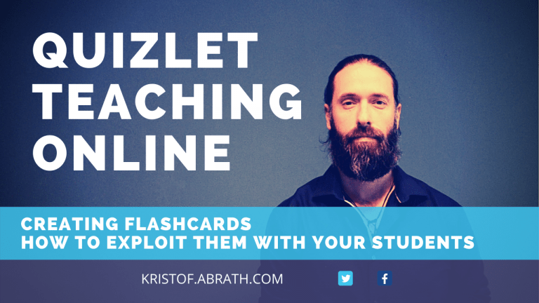 teaching online using Quizlet creating flashcards and how to exploit them with your students