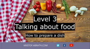 English Online Zoom lesson Talking about food Level 3