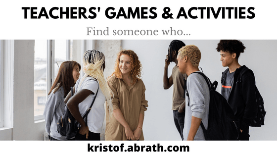 Teachers games and activities find someone who
