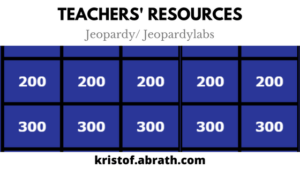 Teachers resources jeopardy jeopardylabs